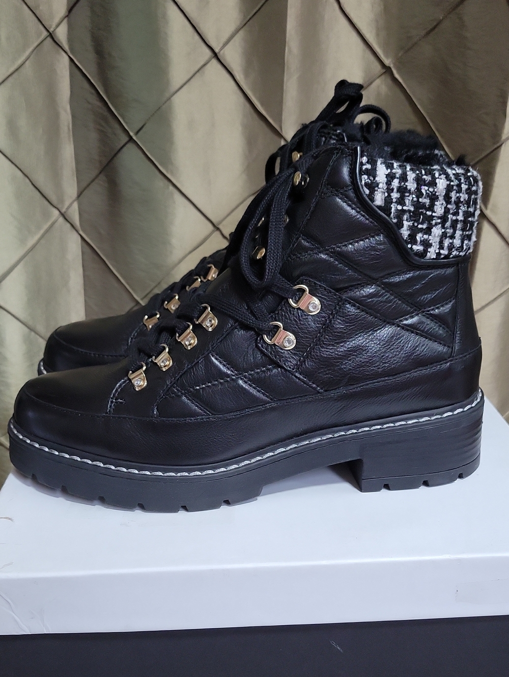 NWT- Kurt Geiger London ‘Roman’ Quilted Leather Combat Boot